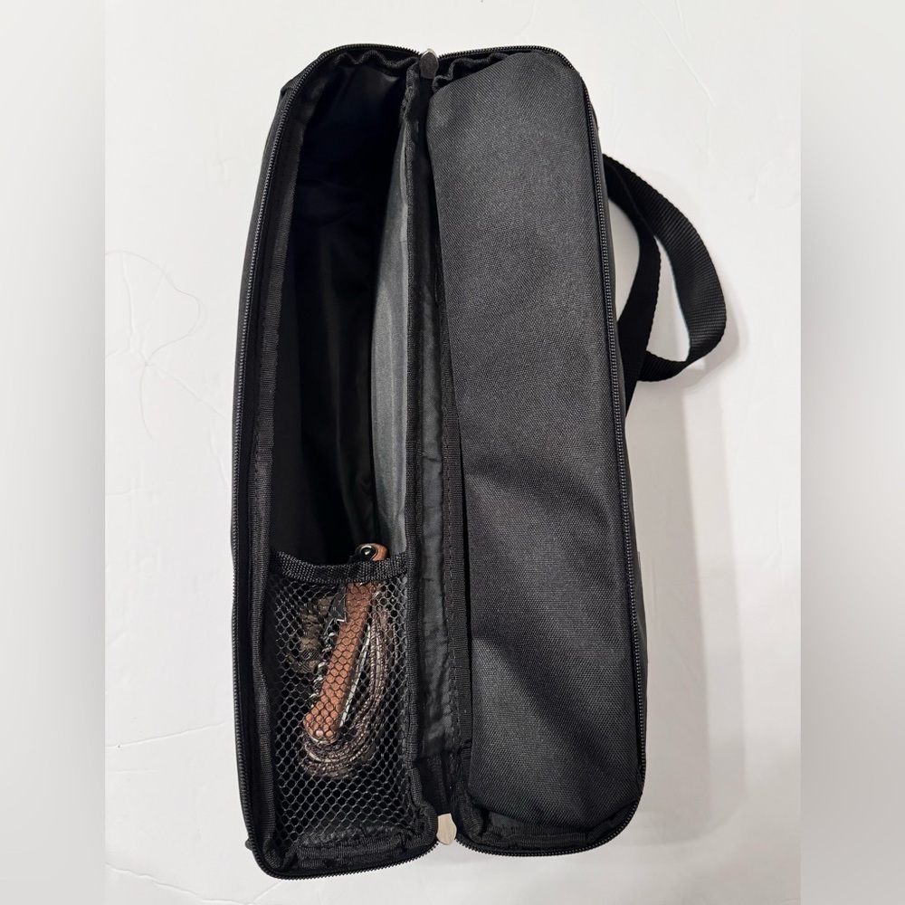 Picnic At Ascot Black 2 Compartment Insulated Wine Tote - Picture 6 of 8